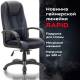 Кресло компьютерное  PREMIUM "Rapid GM-102", НАГРУЗКА 180 кг, экокожа/ткань, черное/серое, 532105. Фото товара с разных ракурсов.